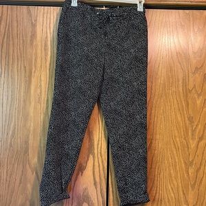 Straight legged polka dotted pants